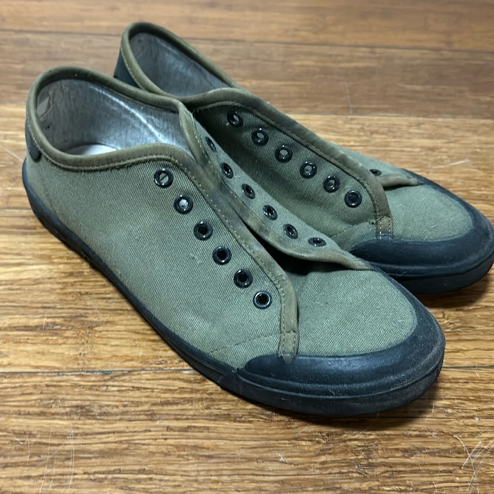 Rag and bone green and black canvas sneaker size 41